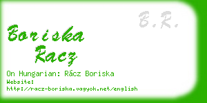 boriska racz business card